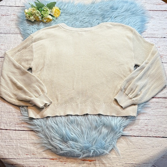 Lululemon Reversible Crossover Sweater in White Opal Sz S - Picture 1 of 10